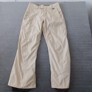 Burton Snowboarding Pants Womens Medium Ivory Waterproof Ski Fleece Lined